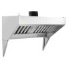 VEVOR Commercial Exhaust Hood, 4FT Food Truck Hood Exhaust, 201 Stainless Steel Concession Trailer Hood with 2 Detachable U-shaped Grid Oil Filter Mes