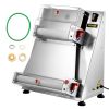 VEVOR Pizza Dough Roller Sheeter, Max 16" Automatic Commercial Dough Roller Sheeter, 370W Electric Pizza Dough Roller Stainless Steel, Suitable for No