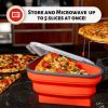 Silicone Folding Pizza Box Reusable Triangular Pizza Packing Box Takeaway Box