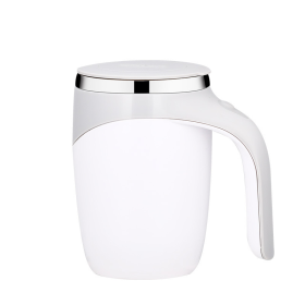 Self Stirring Mug - Rechargeable Automatic Magnetic Electric Coffee Mug, Rotating Cute Mixing Cup Tasse, To Stir Office/Kitchen/Travel/Home Coffee/Tea (Color: White)