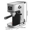 Geek Chef Espresso Machine, Cappuccino & Latte Machine with ESE POD Filter & Milk Frother Steam Wand, Accurate Temperature & Time Control, Compact Cof